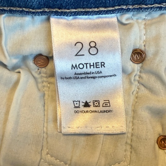 MOTHER The Insider Crop Step Fray Work Hard Play Hard Size 28 - Picture 6 of 13